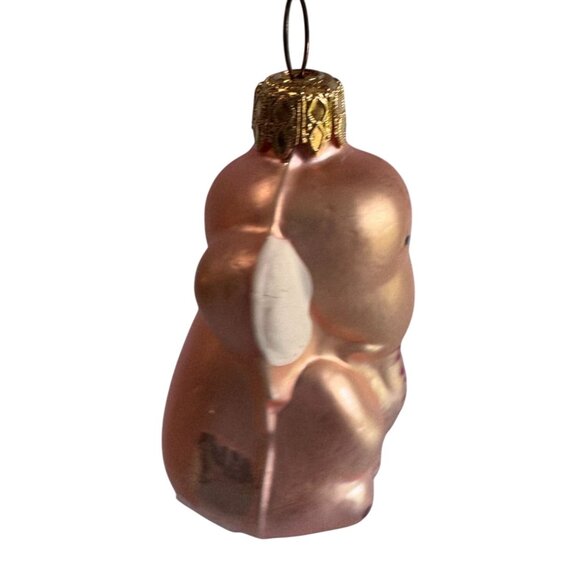 Vintage Blown Glass Pink Elephant Ornament 3.5" West Germany - Picture 4 of 7